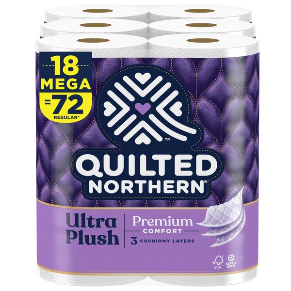 Quilted Northern Ultra Plush Toilet Paper, 18 Mega Rolls =