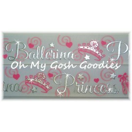 1.5 SWIRL BLING BALLERINA PRINCESS BALLET TUTU GROSGRAIN RIBBON 4 HAIRBOW BOW