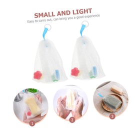 FOMIYES 3sets Facial Foaming Nets Soap for Portable Soap Pouches Cleansing Foaming Making 2pcs*3