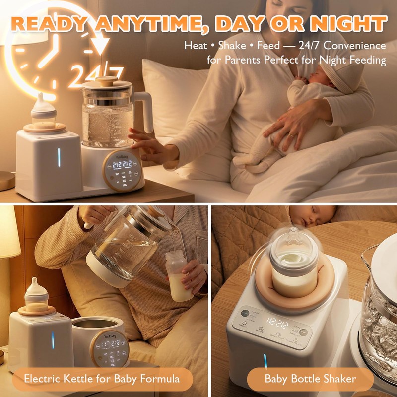 YunBaby 2-in-1 Baby Bottle Warmer & Formula Maker with Electric