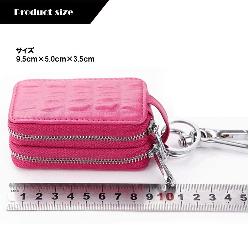 Rigral Men's Key Case, Smart Key Case, Genuine Leather, Double