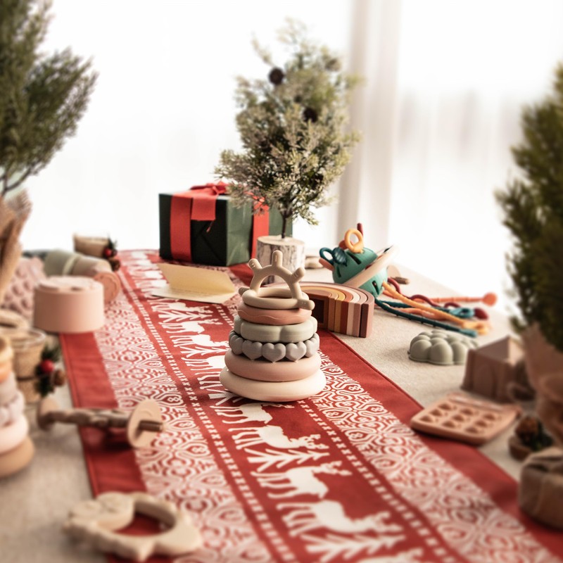 Moonkie Stacks of Circles Soft Teething Toy Educational Learning Stacking