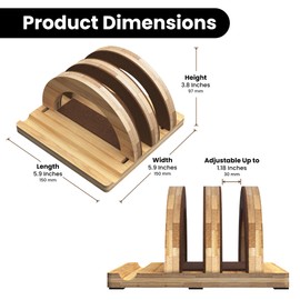 Kothar Premium Wood Vertical Laptop Stand - Adjustable Dual Slot Bamboo Holder for MacBook, Dell, HP, and More | Space-Saving Desktop Organizer | Eco-Friendly, Sleek & Durable Design