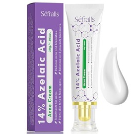 Crema de Ácido Azelaico al 14% para Acné, Crema Facial Premium de Ácido Azelaico - Alivio del Enrojecimiento para la Cara, Cuidado de la Piel que Reduce el Enrojecimiento, Previene Brotes de Acné