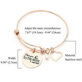 Cupimatch Women's Infinity Heart Bangle Bracelet Made of Stainless Steel Love Hearts Bracelet Gift for Women Girls, Stainless Steel