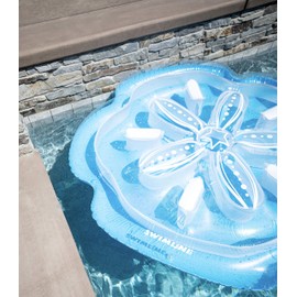 Swimline Inflatable Sand Dollar Pool Island, Blue, 64" x 63" x 8"