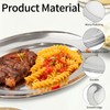 6 Packs Stainless Steel Oval Platter, Metal Plates, Oval Aluminum
