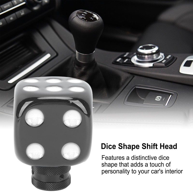 Dice Shape Shift Head Resin Gear Shifting Lever Knob Transmission