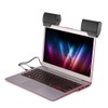 Aswalling 1 PCS USB Stereo Speaker Sound Bar Clipon Speakers