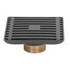 Floor Drain Stainless Steel Copper Gray Quadrangular Large Displacement Draining