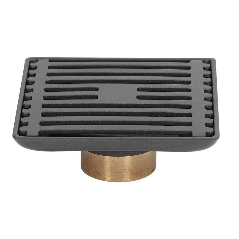 Floor Drain Stainless Steel Copper Gray Quadrangular Large Displacement Draining