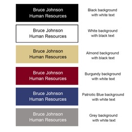 8" x 2" Desktop Nameplate Holder with Custom Insert (Gold-Grey-White)