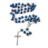 Nazareth Store Deep Blue Crystal Beads Rosary Catholic Necklace Holy