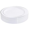 bUCLA 30PCS Silver Plastic Dinner Plates - Premium Heavy Duty