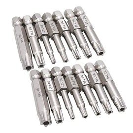 Eyech Torx Star 5 Point Screwdriver Bits Sets,Magnetic Security Tamper Proof Torx Head Screw Driver Bit Set T10-T40-2 Inch Length (2 Set 7Pcs)