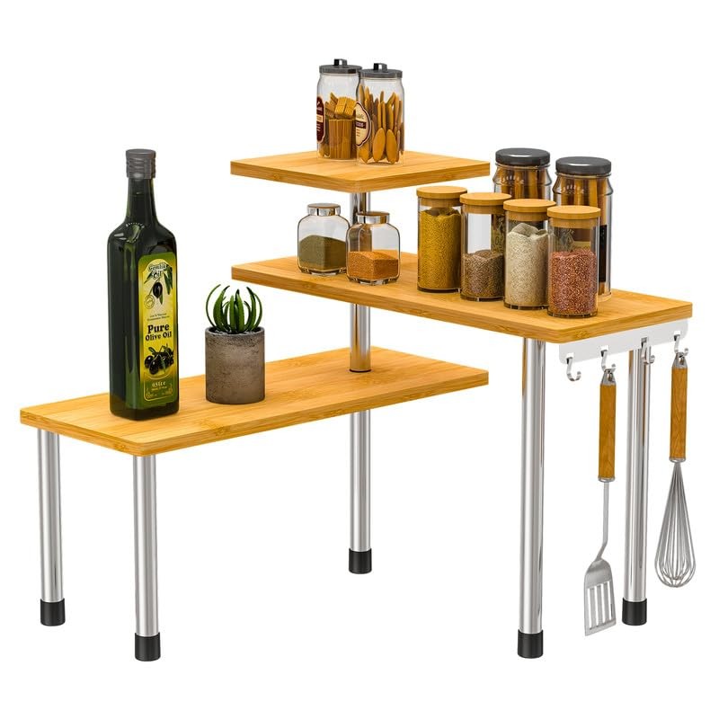 ZHWS Kitchen Countertop Organizer Spice Rack for Salt, Bathroom Counter