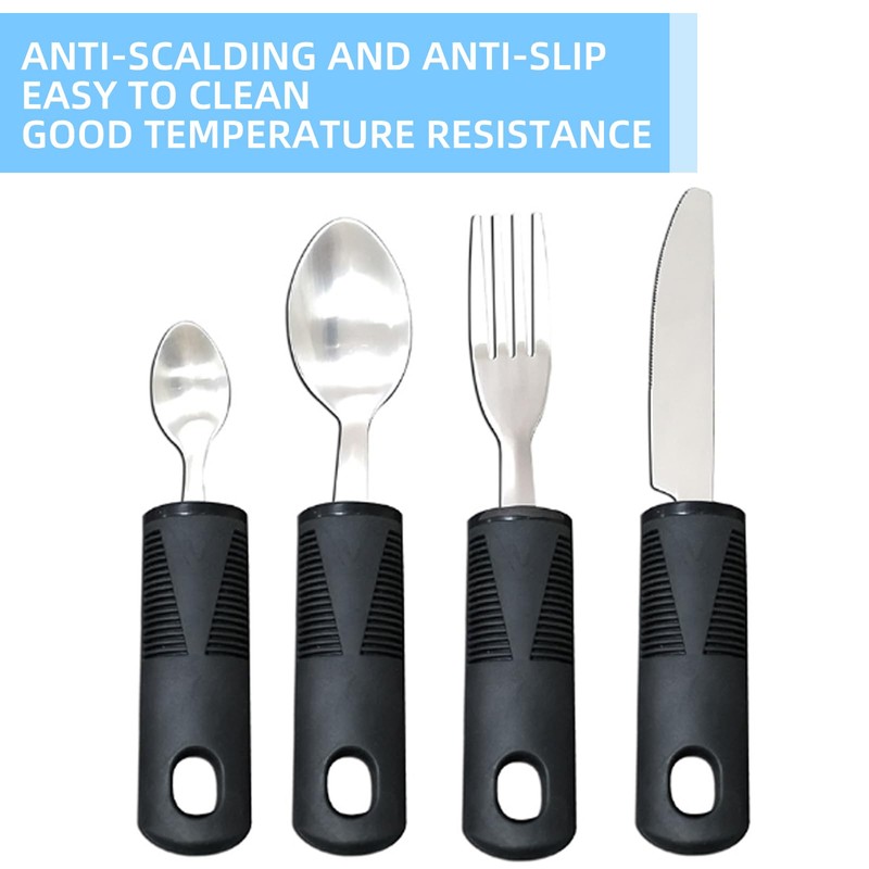 Disability Aids Easy Grip Cutlery Set of 4 – Extra