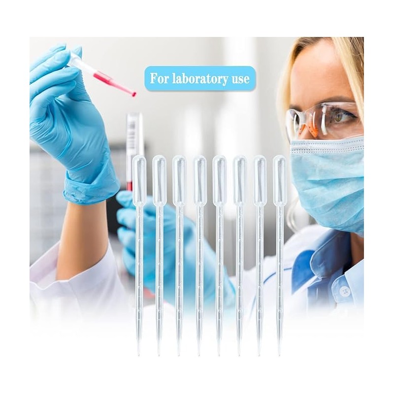 100 pieces 5 ml disposable transfer pipette made of plastic,