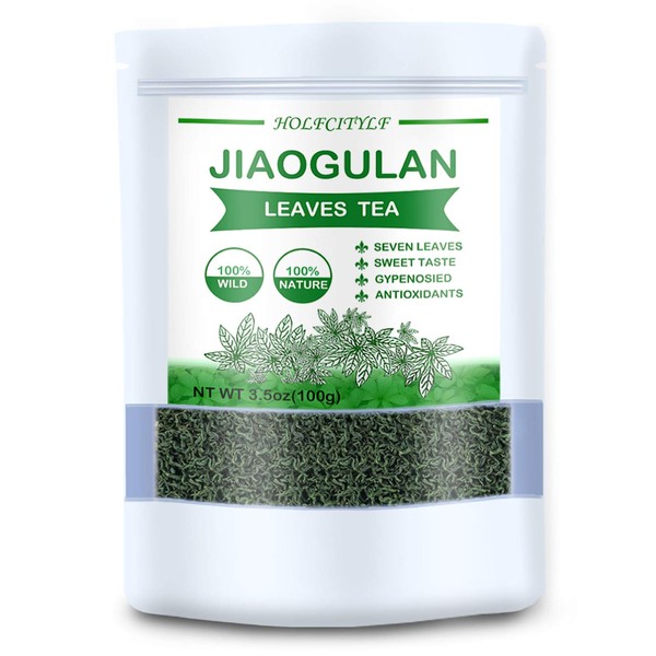 Wild Jiaogulan Tea Leaves, Gynostemma Tea,3.5oz(100g), 100% Natural, Sugar Free,