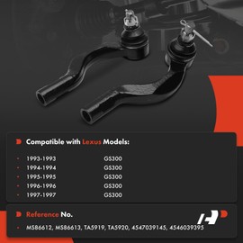 A-Premium 2 x Front Outer Tie Rod Ends, Compatible with Lexus GS300 1993 1994 1995 1996 1997