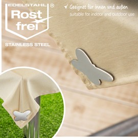 com-four® Stainless-steel Tablecloth Weights with Magnetic Clip