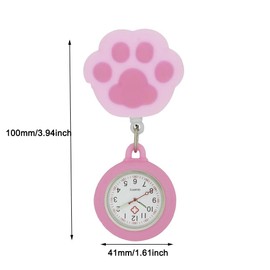 SEIWEI Portable Nurse Watch with Clip on Lapel Nurse Hanging Quartz Lapel Watch Brooch Pocket Watch for Nurse, sun