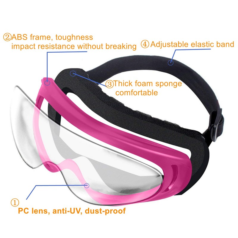 LJDJ Motorcycle Goggles,2 Pack Dirt Bike ATV Motocross Riding Hiking