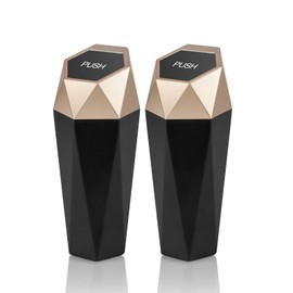 OUDEW 2 Paquetes de Botes de Basura para Automóvil con Tapa, Nuevo Diseño de Diamante para Bote de Basura para Automóvil, Contenedor de Basura para Vehículos A Prueba de Fugas, Mini Contenedor de Basu