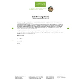 Sanct Bernhard Self-Tanning Cream with Vitamin E, Ceramides, 100 ml