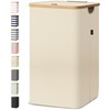 BALEINE Laundry Hamper with Lid, Tall Laundry Baskets with Bamboo