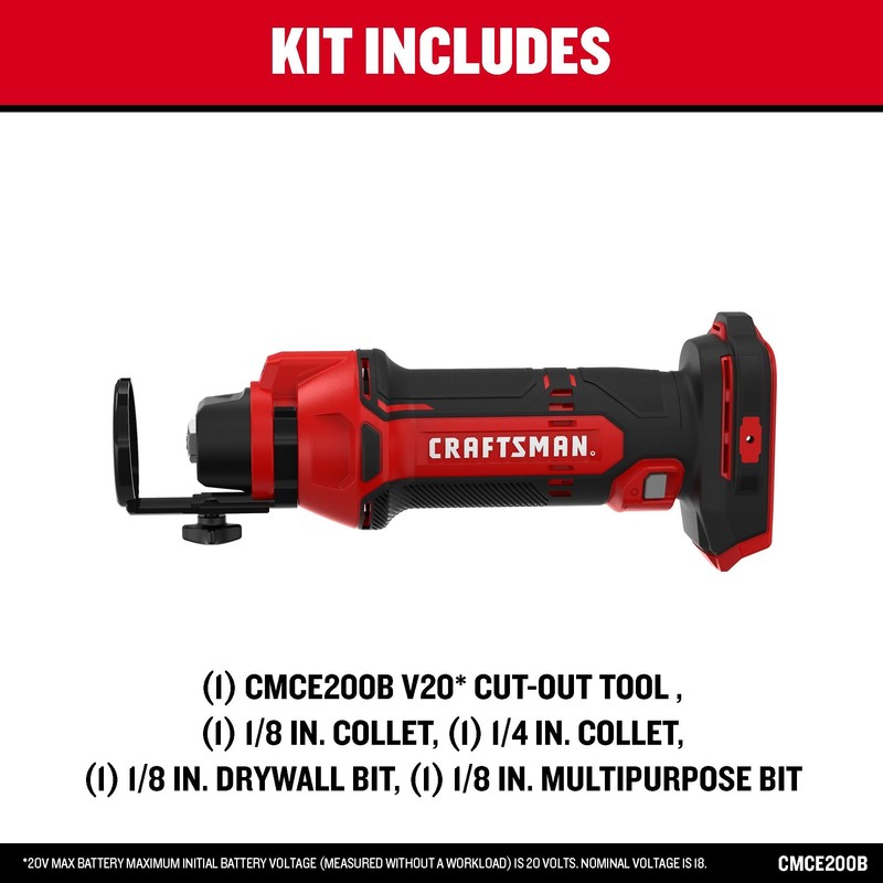 CRAFTSMAN 20V MAX Cut Out Tool, Cordless Drywall Cutting, Bare