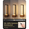 EDISHINE LED Wooden Table Lamp, Touch Dimmable & Memory Function,