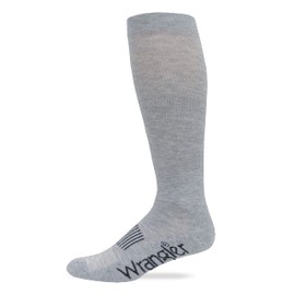Wrangler Women's Western Seamless Boot Socks, Grey