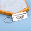 F**k The Patriarchy Keychain Inspirational Gift for Best Friend Her