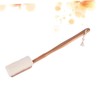 PACKOVE Natural Loofah Bath Brush with Long Wooden Handle Detachable