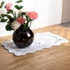Feyarl 2 Pcs Rectangle Doilies Handmade Crochet Cotton Table Doilies