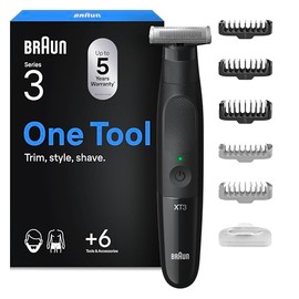 Braun Series XT3 One Blade Hybrid Beard Trimmer for Men, Black, XT3200
