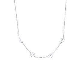 Elli Women's Pea Chain Necklace Love Wording in 925 Sterling Silver, 400, None