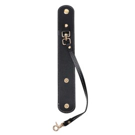Lunali Leather Glove Holder Glove Holder with Strap Anti-Lost Stole Clip Convenient Key Holder, Black