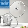 8 Inch Universal Pan Lid, Tempered Glass Lid for Frying