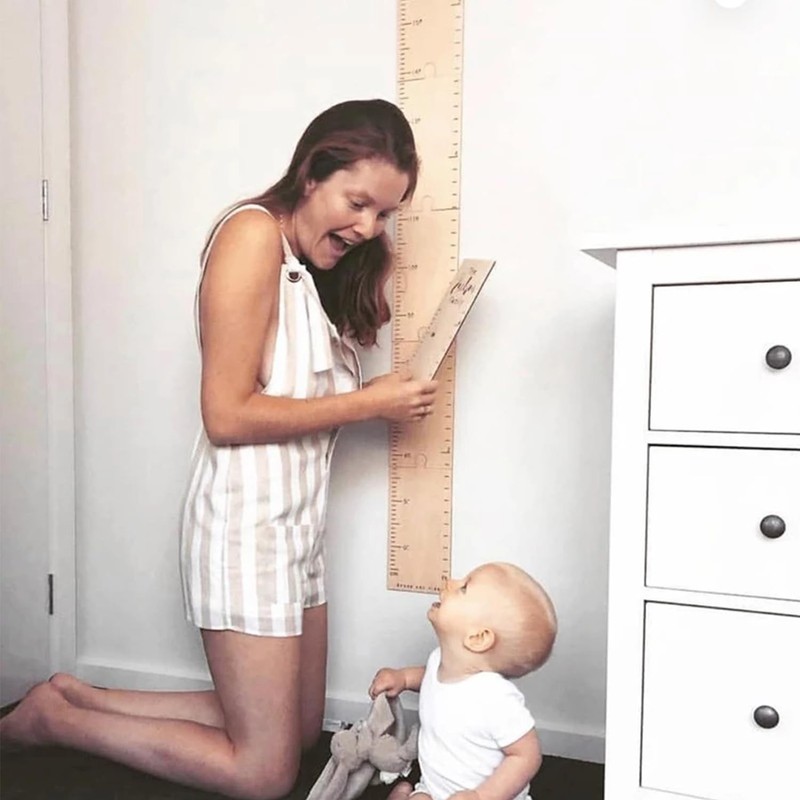 Ling-Luo 1 Set Height Ruler Wooden Ruler,Height Chart, Wooden Growth