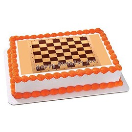 Chess Board (Nr2) - Edible Cake Topper - 7.5" x 10" (1/4 sheet) rectangular