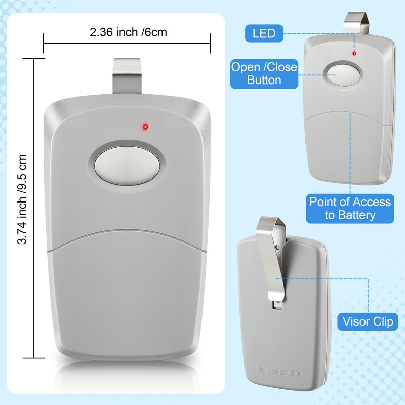 ElectricWise 4 Pack Garage Door Opener Remotes Compatible with Linear