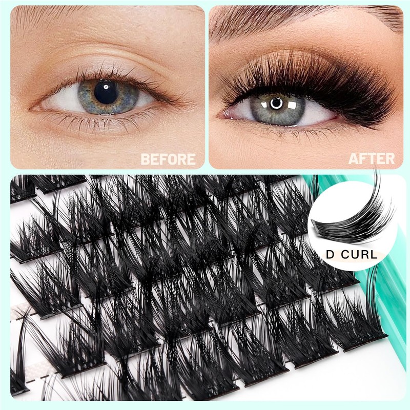 Bodermincer Bodermincer Eyelashes Clusters 10-12-14mm Mixed/12-14-16mm Mixed/14-16-18mm Mixed/16-18-20mm Mixed Nature