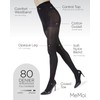 MeMoi Velvet Touch Control Top Tights Black Medium/Large