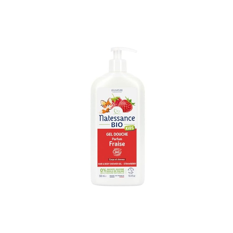 Natessance Shower Shampoo for Kids Strawberry and Vanilla