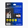 Sun Zero Lights Out Blackout Curtain Clips, Set of 2