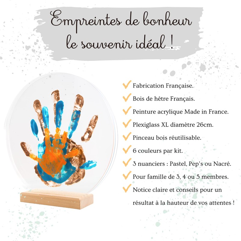 Patrocle® Handprints - Family of 3 Handprints Set - Gift