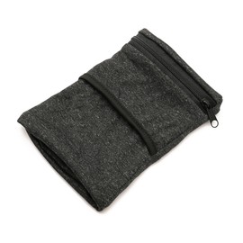 MplehDa Wrist bag, sports wrist bag with zip, black, One Size