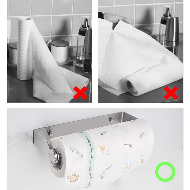Kitchen Roll Holder Wall Mounted Stainless Steel Kitchen Roll Holder